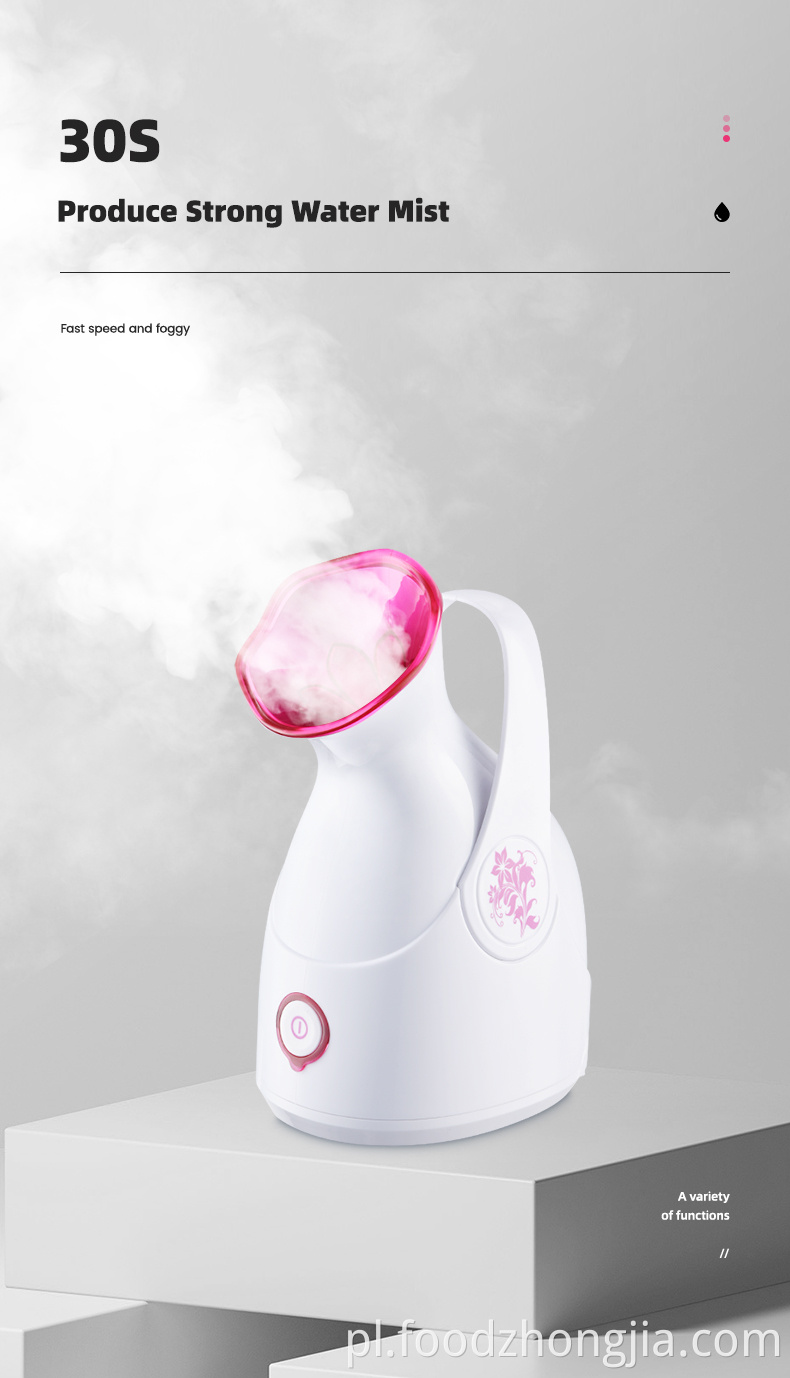 Hurtownia profesjonalna elektryczna mini produkt kosmetyczny nano jonowy nawilżacz gorąca mgła na parze pasa do twarzy